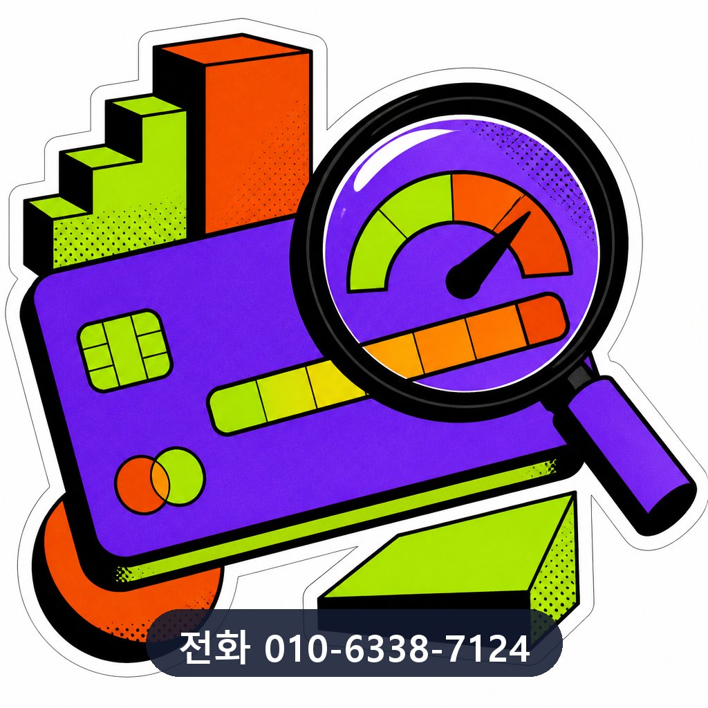 신용카드 현금화 한도 확인 이미지 · 문의 010-6338-7124