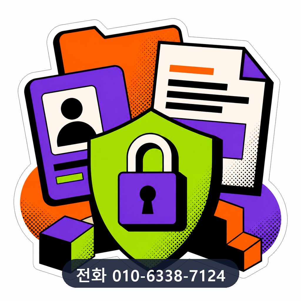 신용카드 현금화 개인정보 보호 이미지 · 문의 010-6338-7124